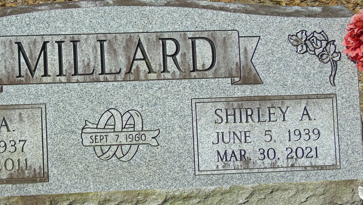 Headstone for Millard, Shirley A